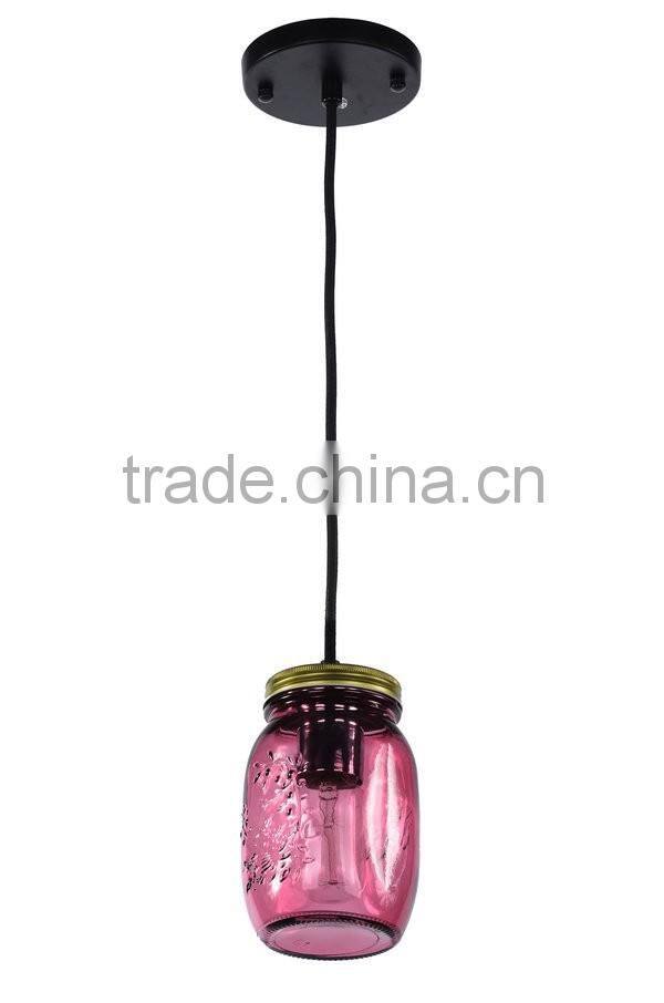 Manufacturer's hot sales glass bottle light for dining room,cafe bar,restaurant