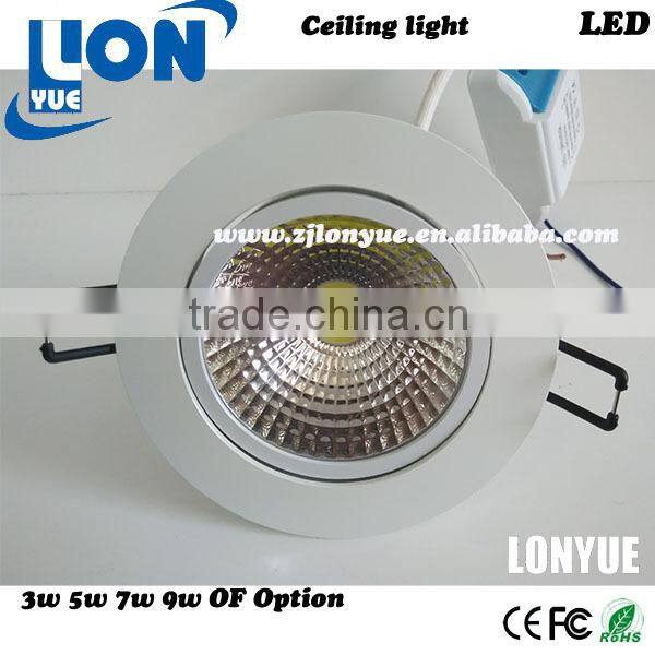 9W ALUMINUM COB LED CEILING LIHGT 3W 5W 7W 9W OF OPTION WITH HIGH QUANLITY &BEST PRICE