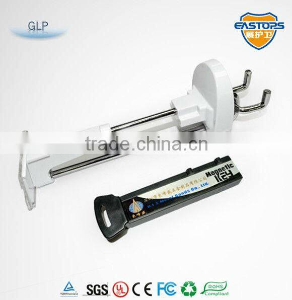 security lock slatwall hooks for shop supermarket retail security display solution