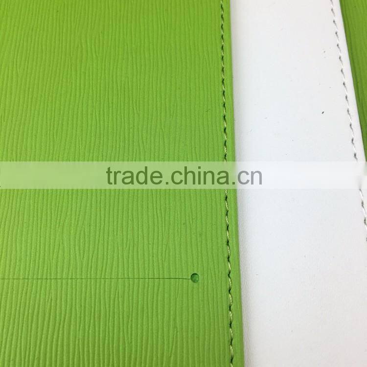 leather folder for interview with custom logo embossing 2 hole display folder