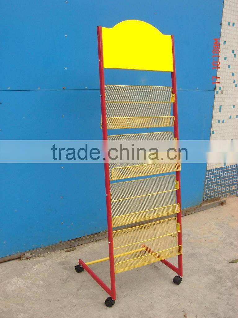 Metal magazine display rack Bookshop display stand