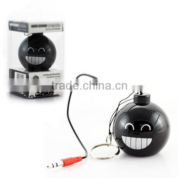 Mini Bomb Keychain USB Rechargeable 3.5 mm Speaker