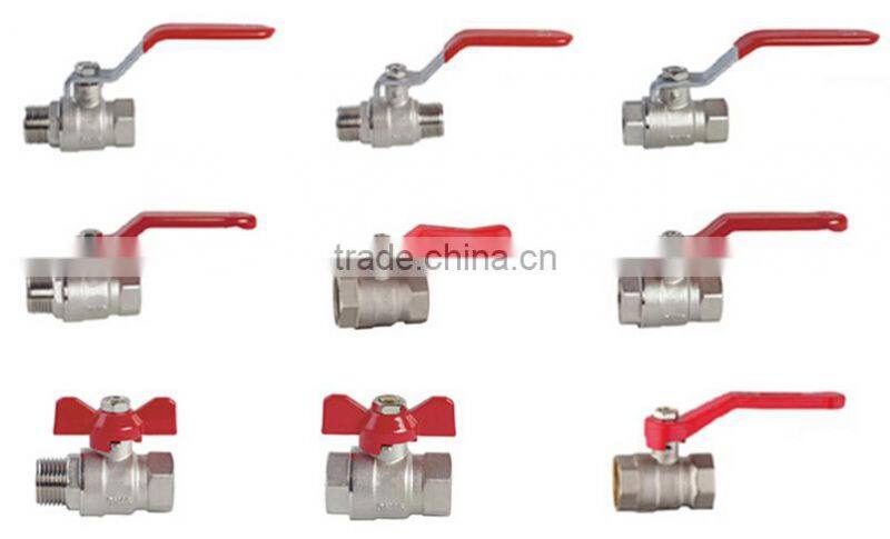 Forged NPT full port brass ball valve with new bonnet steel handle