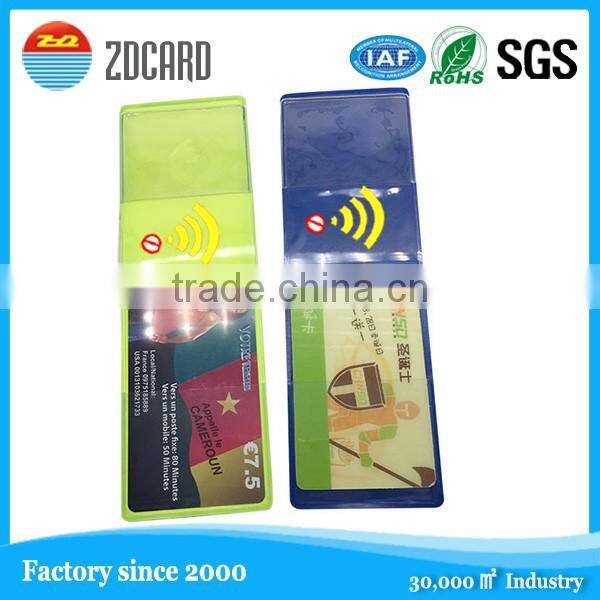 Wholesale soft PVC card holder with RFID blocking performance