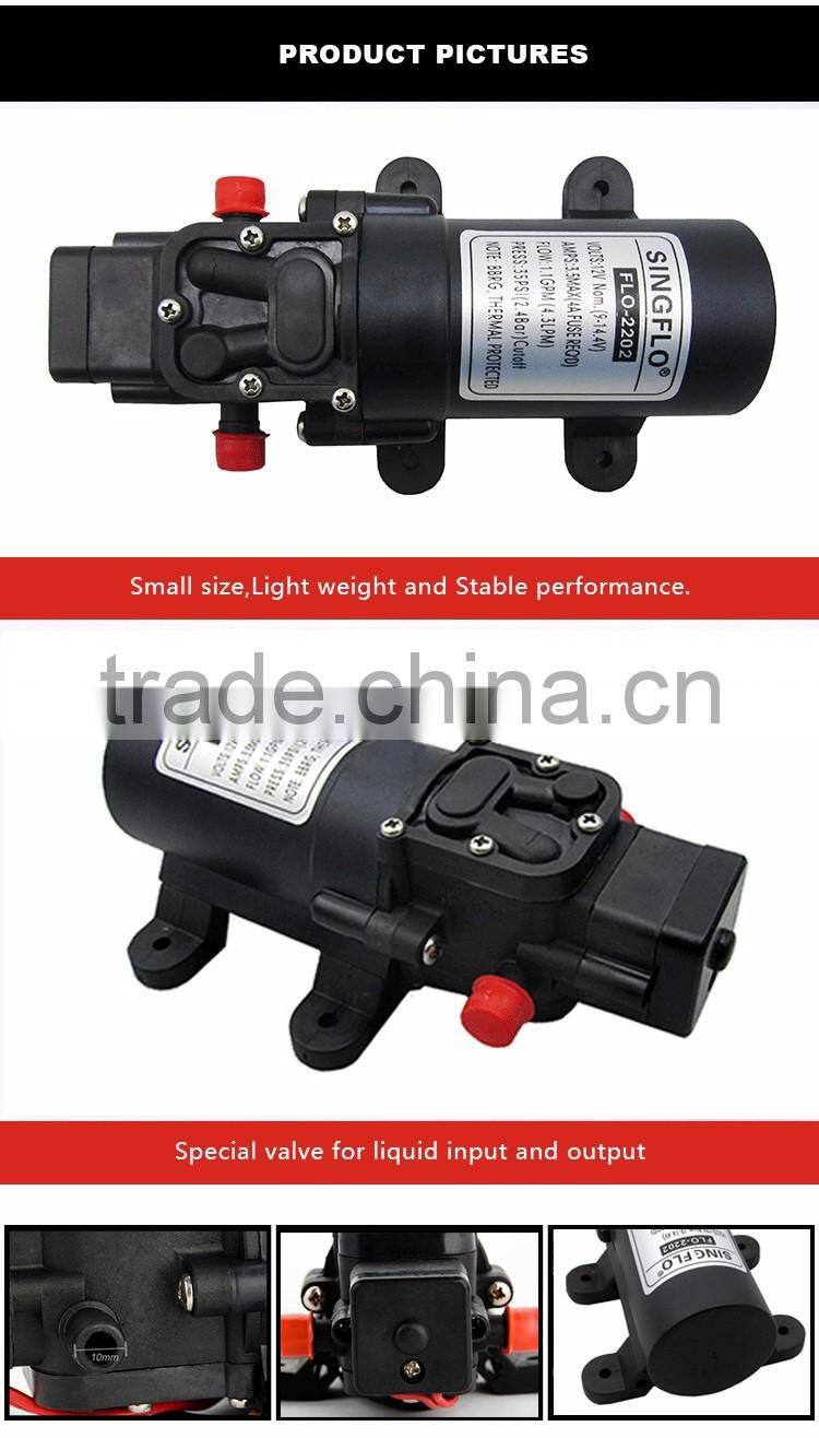 Singflo 12v 24v dc 35--70PSI water pump with commercial kitchen faucet / China faucet factory