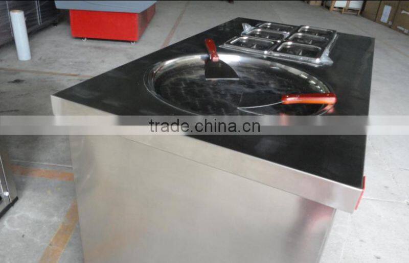 Factory Supply 2+10 Flat Pan Thailand Fried Ice Cream Roll Machine Price for Sale