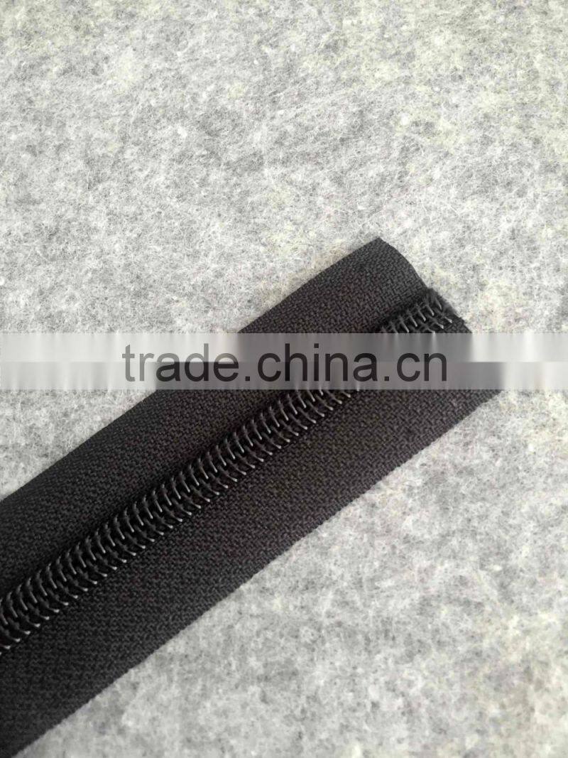 Customized 5# water proof nylon zipper dull finishing --- Chinese coating film