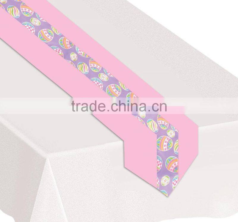 Easter Colorful Decorative Eggs Fabric Tablecloth