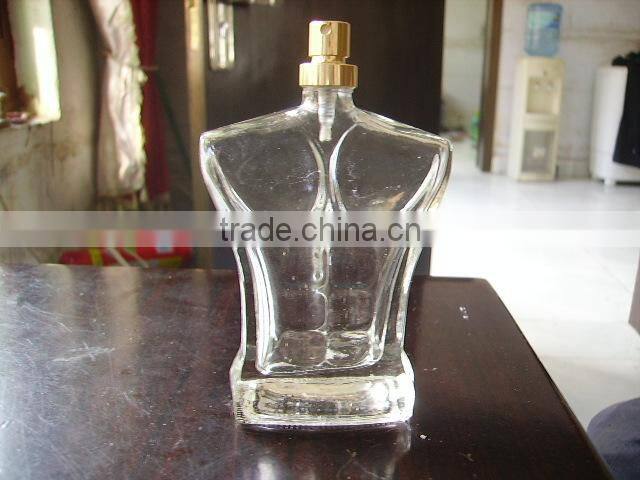 100ml Glass Pump Sprayer Perfume Use body shape perfume bottle