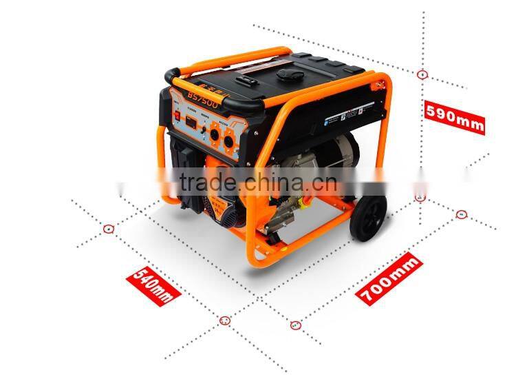 BSGE7500 Transfomers modle Portable 6KW Single Phase Gasoline Generator with OEM sevices