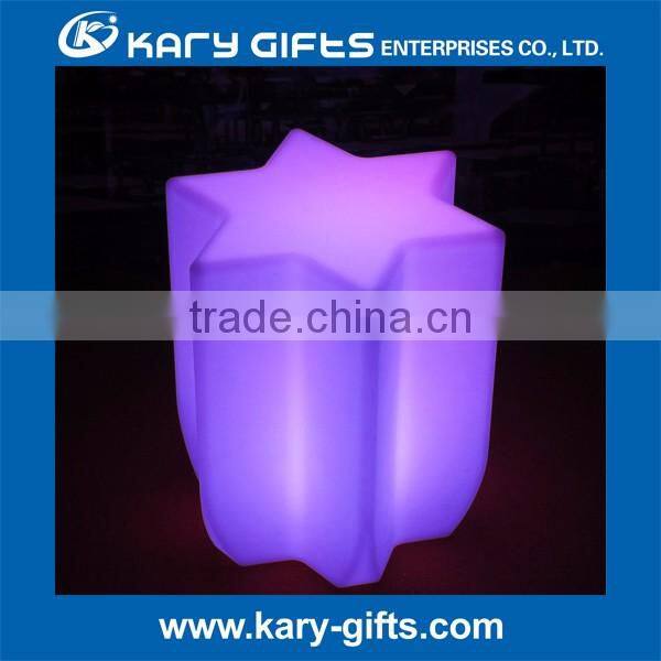 Carambola shape led stool illuminate small led stool led furniture KC-4145