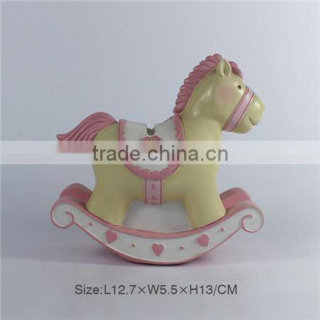 Resin horse coin bank