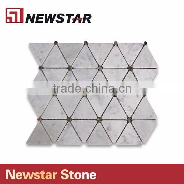 Newstar Wholesale Natural Stone White Marble Flooring Mosaic