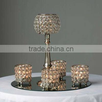 pretty crystal centerpieces votives table lamp