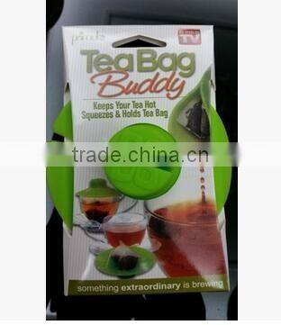 CY176 Silicone Tea Bag Buddy and Cup Cover Lid