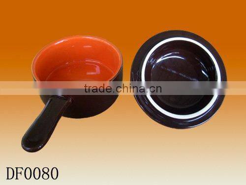 2pcs ceramic dinner set cassoulet pan with lid