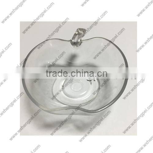Cleverish portable cute transparent apple bowl plastic storage jewelry wedding box kit