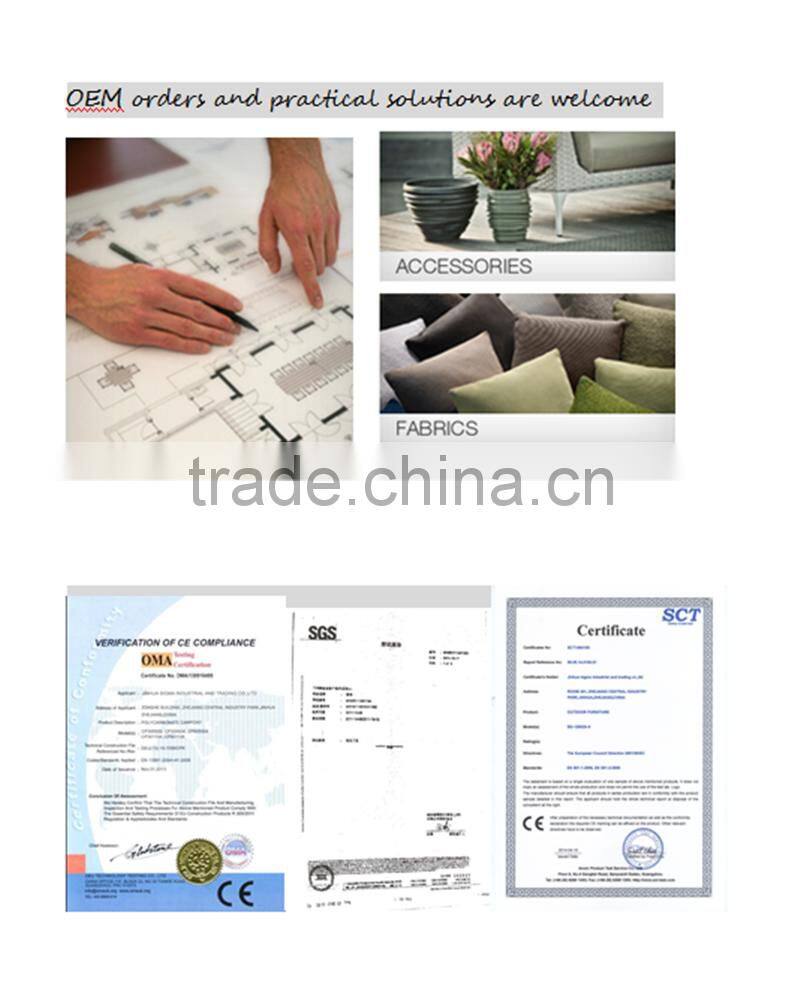 2017 Sigma UV resistant all weather ultra modern pe rattan cheap glass dining table