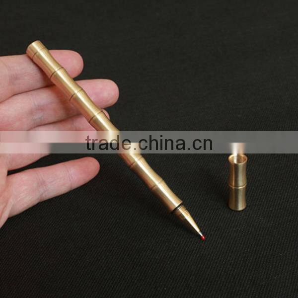 High end brass pen for business gift,Bamboo shape metal pen
