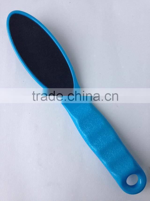 Colourful sandpaper foot file with plastic handle,pedicure foot file,smoother foot file