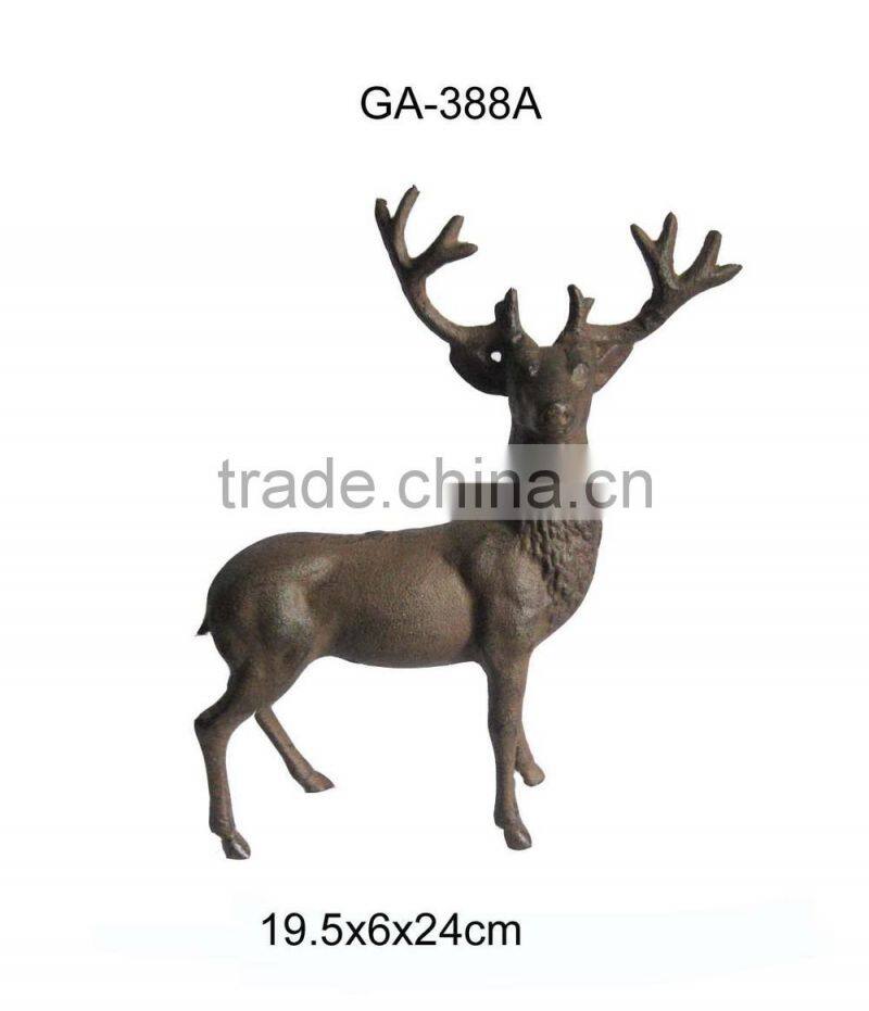 Cast iron small animal deer statue