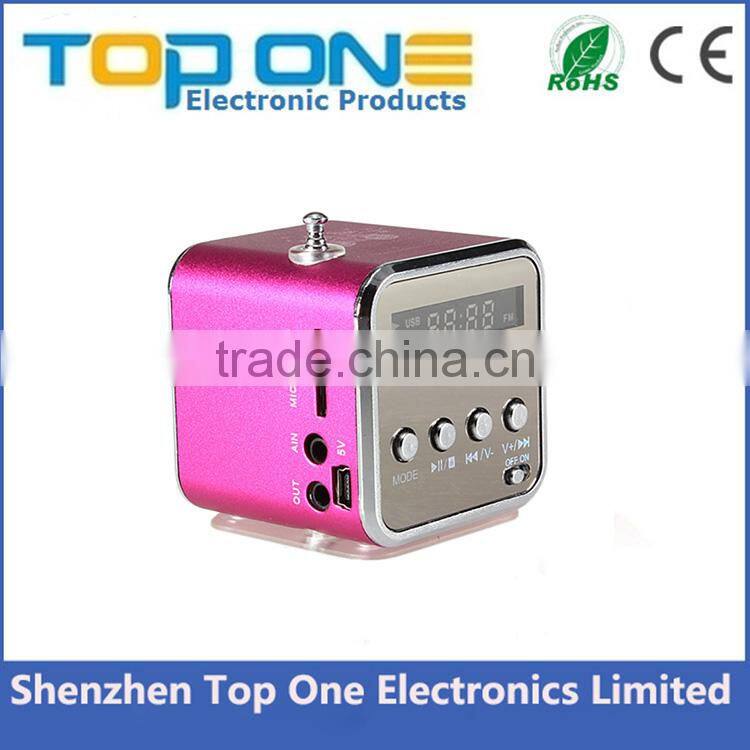 Lowest price Unique TF USB Mini Speaker With Music Player Portable FM Radio Stereo PC mp3 Speaker