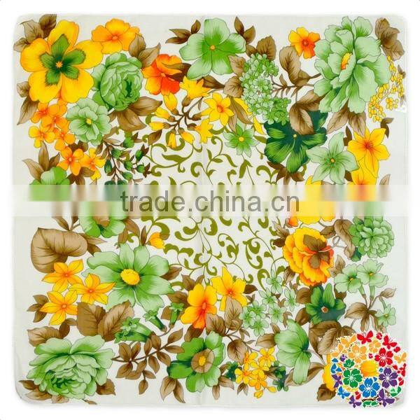 Spring Stylish Fashion Chiffon Scarf Cheap Flower Print Lady Scarf