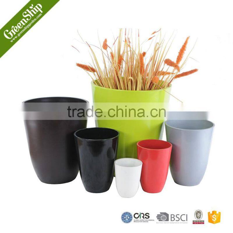 Colorful glazed ornamental flowerpot