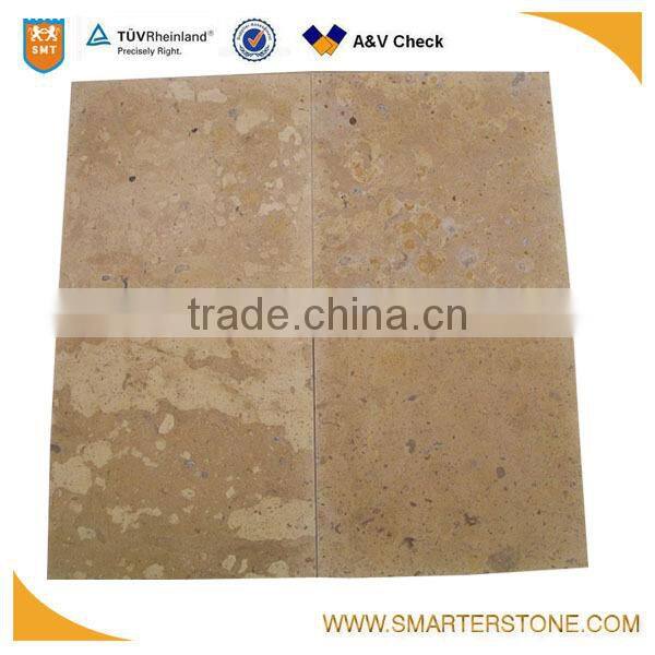 Ancient beige limestone tiles for walling and flooring installation