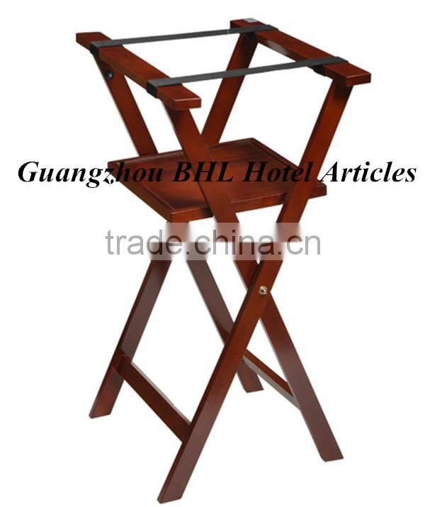 Guangzhou BHL Hotel Articles Wooden folding luggage rack folding suitcase stand suitcase rack stand luggage holder J1B