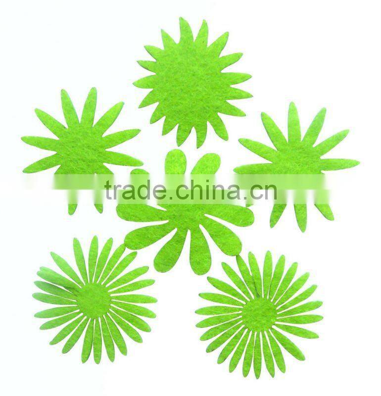 progiftspace 2017 new laser cut fabric felt artifical flower headband decoration wholesale for wedding scrapbooking DIY