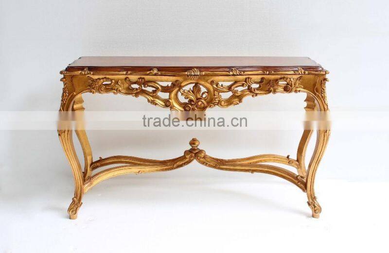 Victorian Reproduction Furniture Sets Console Table With Wall Mirror For Living Room Display