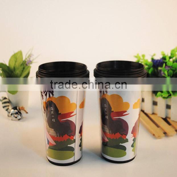 customized logo plastic insert coffee cups for promotional