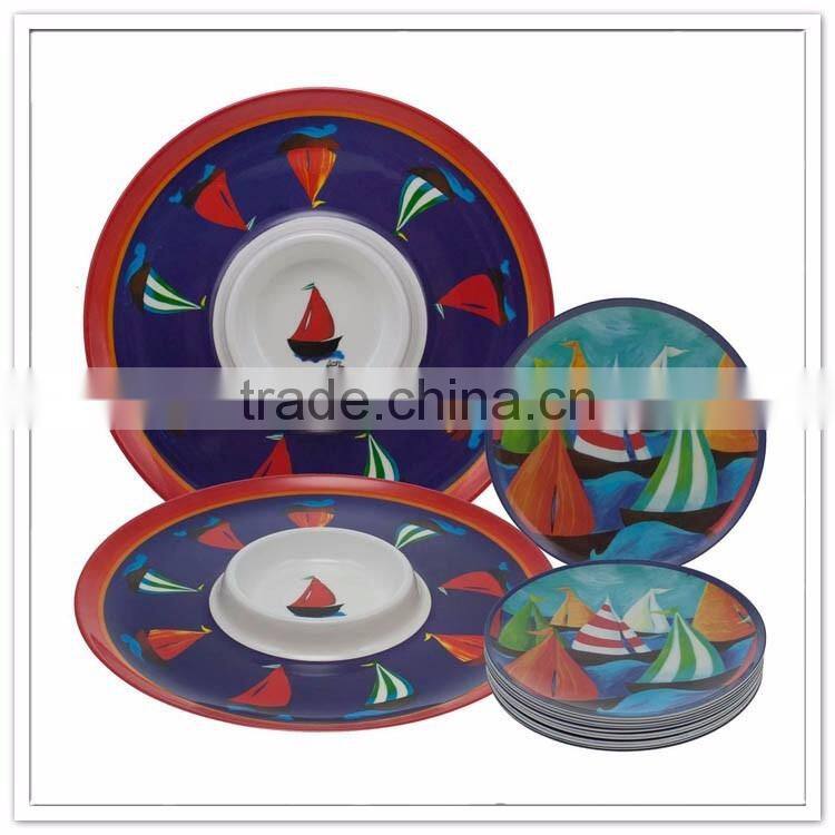 Restaurant 13" chip dipping bowls, melamine tableware & kitchenware