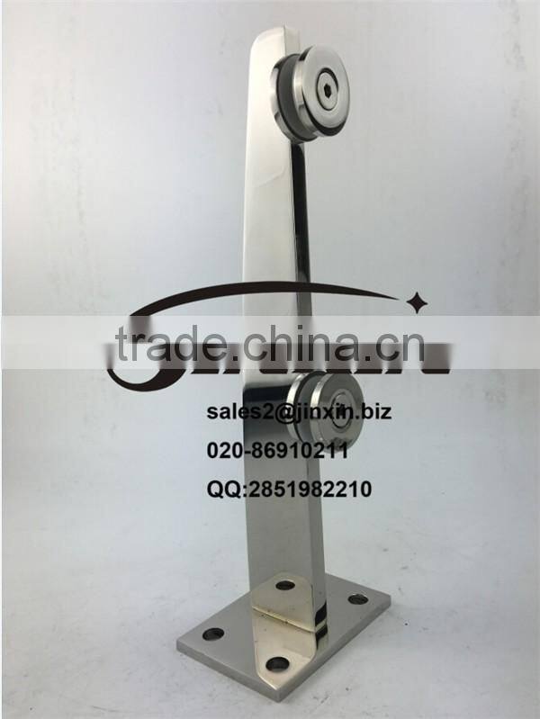 JINXIN square mirror surface glass balustrades spigots stainless steel indoor railing