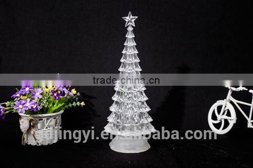 Clear Acrylic led color changing music angel for decoration