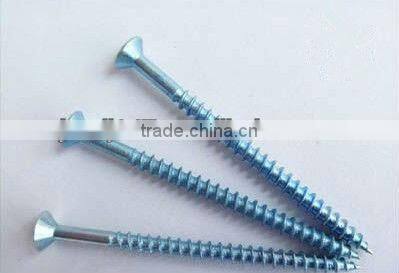 Flat head zinc-coat galvanized wood screw,fastener series