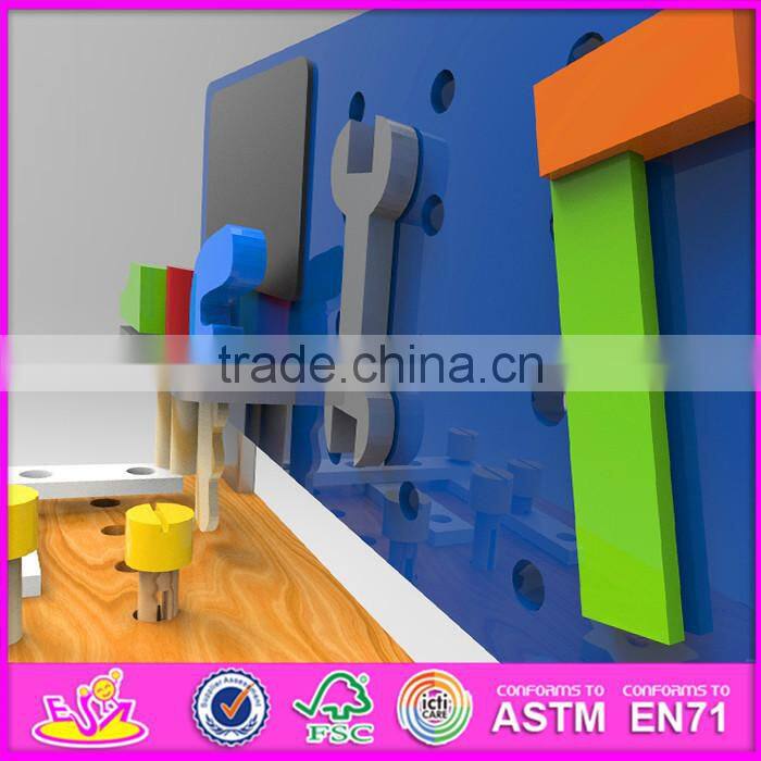 2016 new design children wooden toy workbench W03D076D
