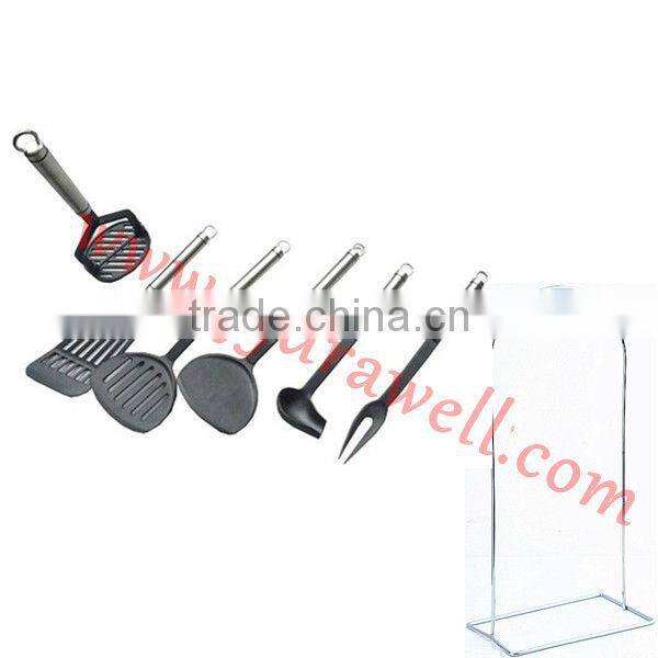 NY-1005 6-Piece stainless steel handle nylon kitchenware utensils