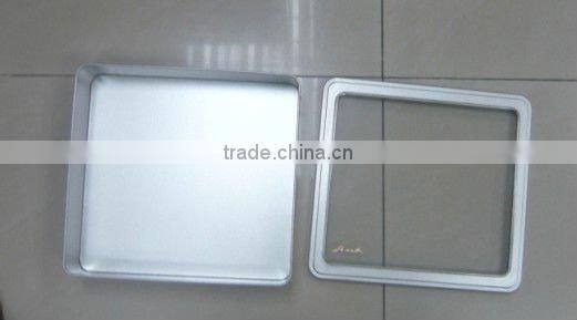 Plain Tin box with Clear PET Window