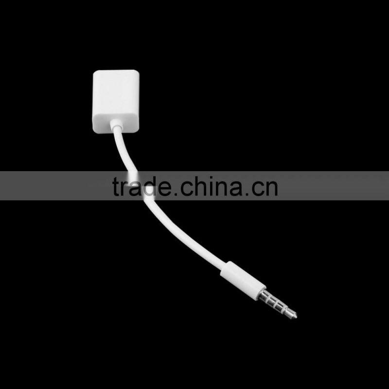 1pcs 3.5mm Male AUX Audio Plug Jack To USB 2.0 Female Converter Cable Cord Car MP3 Newes
