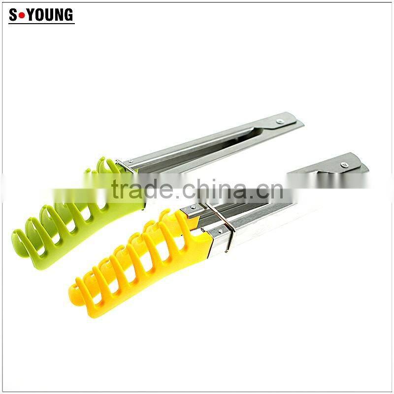 14013 Food Grade Kitchen and Barbecue Grill Tongs Silicone Locking Serving Food Tong