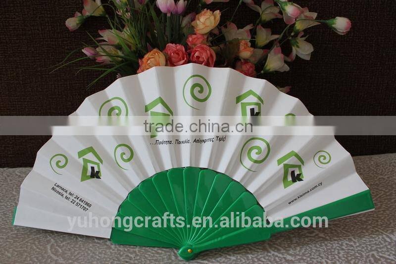 Spanish plastic folding fan for promotion