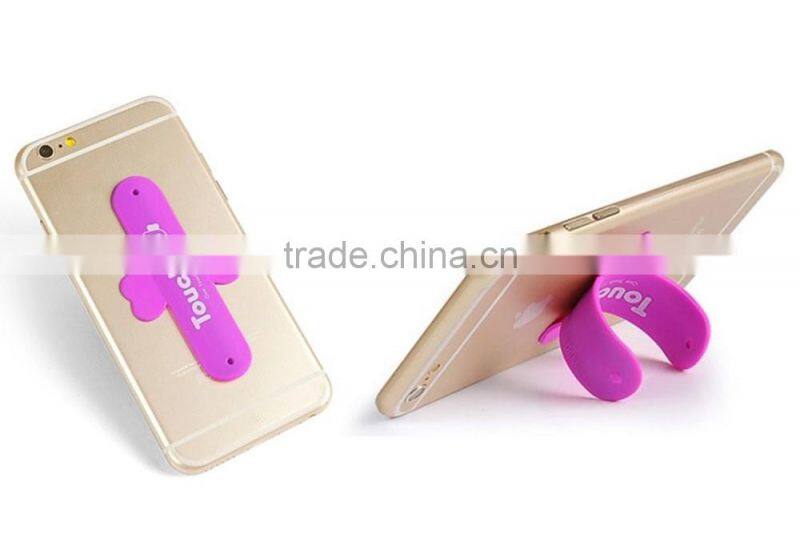 New arrival high quality Cell phone silicone stand/silicone phone holder/touch-U phone stand