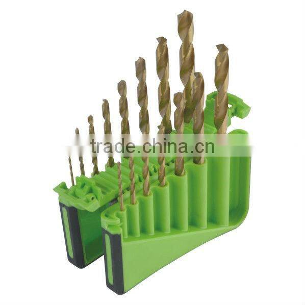 15pcs HSS drill bit set in plastic case