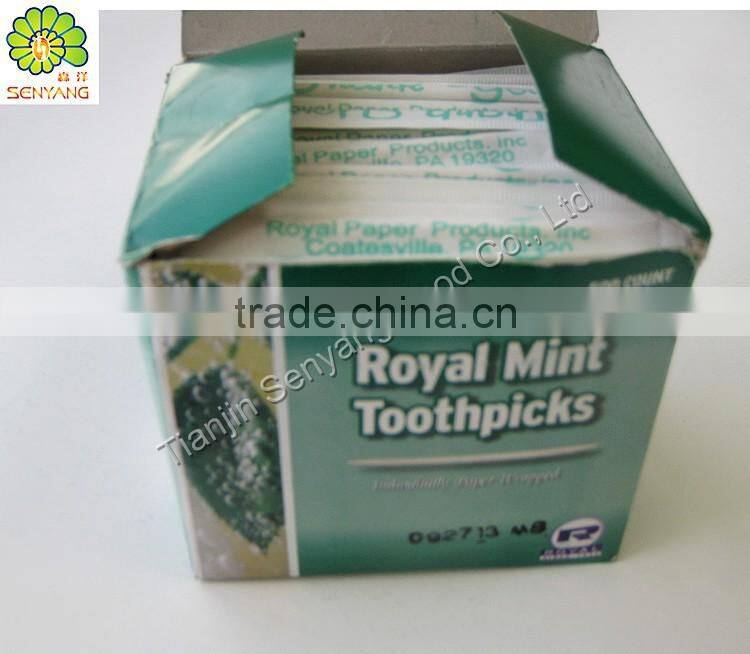 different kinds of decorative colored mint flavor toothpicks