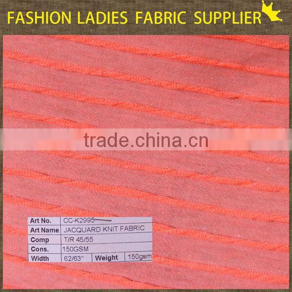 shaoxing textile New designs! poly/rayon jacqaurd fabric,ladies' wearing fabric 270gsm frivolous dress order jacquard fabrics