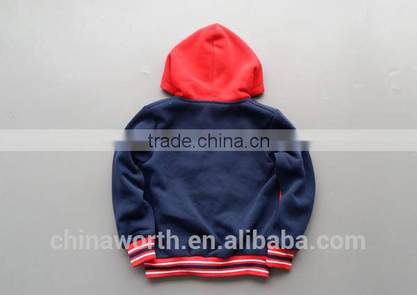 contrast color zippered hooded sweatshirt youth hoodies zip hood