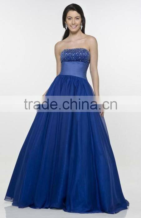 full beads royal blue bridesmaid dresses