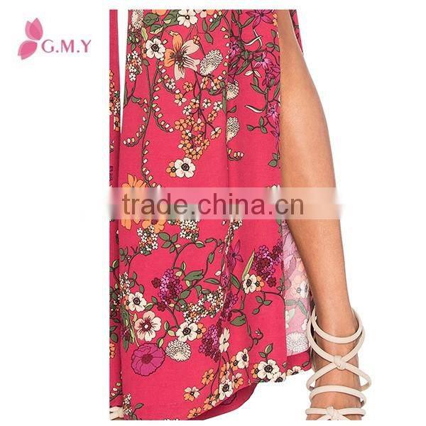 Summer ultra-wide-leg trousers slit hem pants beach chiffon palazzo pants lasted pants design for women